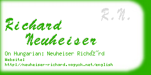 richard neuheiser business card